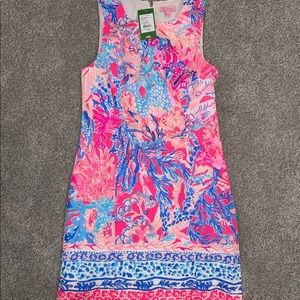 Lily Pulitzer Blue Pink Coral Shift Dress | Size 2 | New with Tags